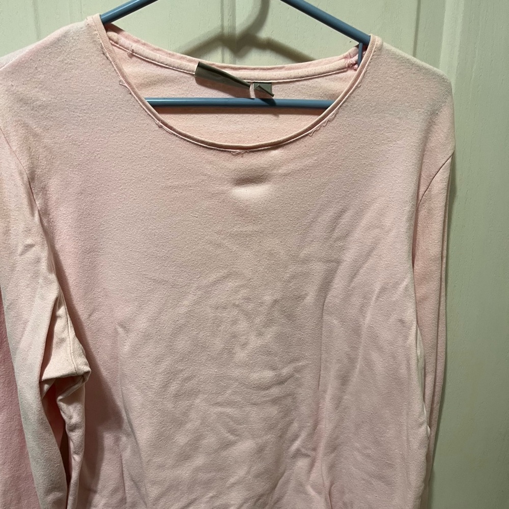 croft & barrow Soft Crewneck Long-Sleeve Top - Pale Pink